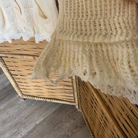 Lauren Ralph Lauren 100% Linen Cream Knit Cardigan Sweater Large coastal grandma - Picture 5 of 8